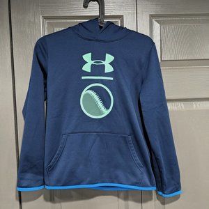Dark Blue/Teal Under Armour Hoodie Youth Large